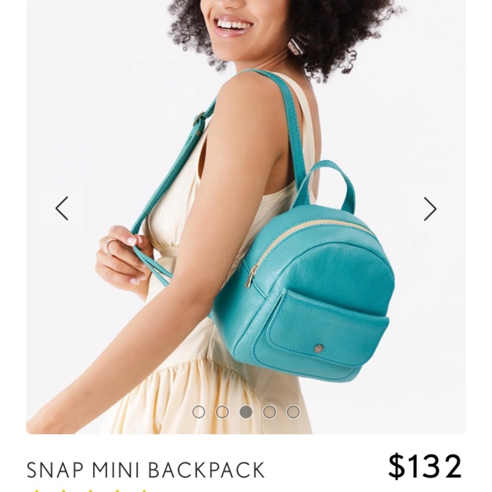 Portland Leather Goods Snap mini backpack unicorn Tulip - Picture 3 of 10
